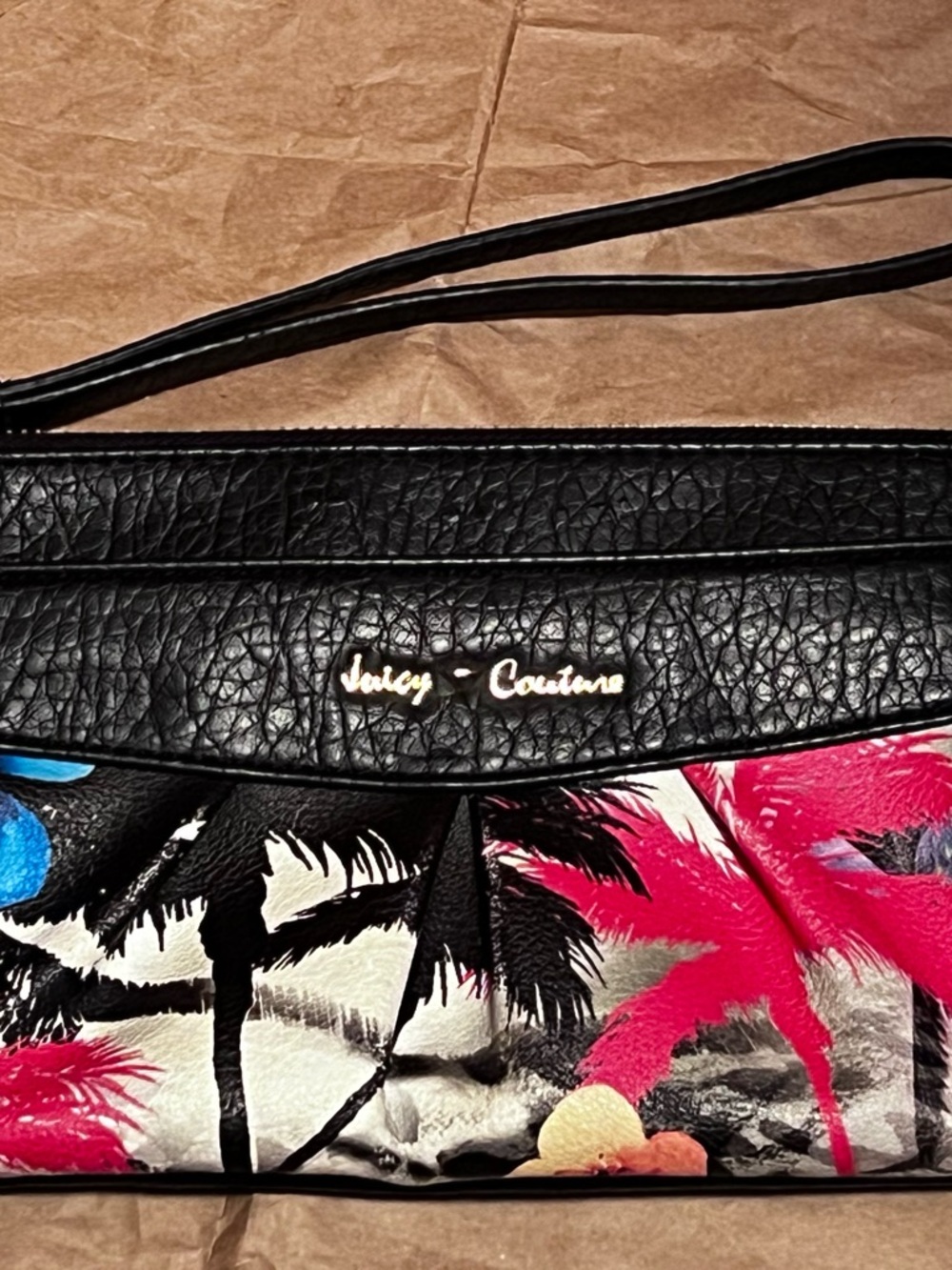 Juicy Couture Tropical Clutch Wristlet Purse Wallet